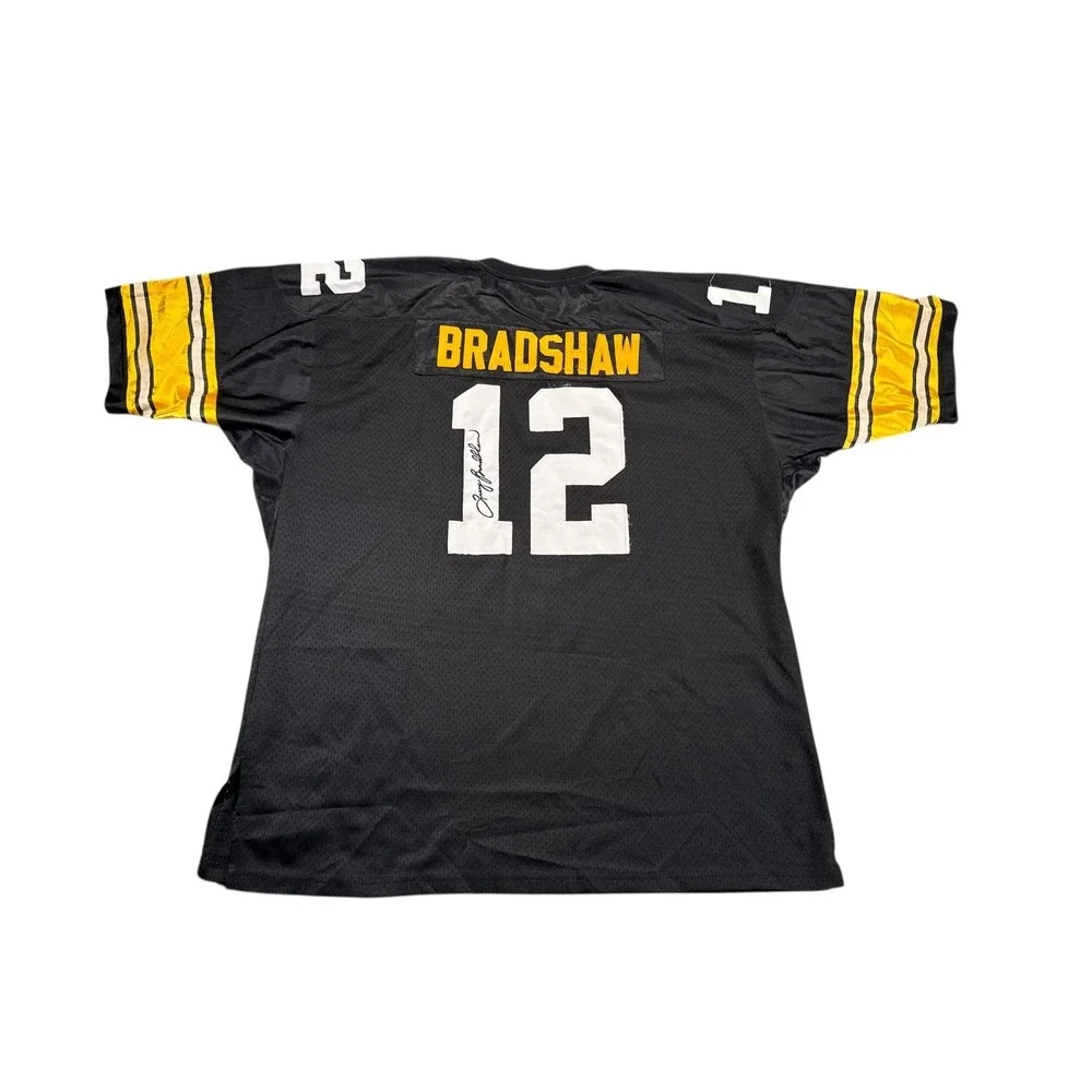 Mitchell & Ness Terry Bradshaw #12 Steelers 1976 Home Throwback Jersey Size 56